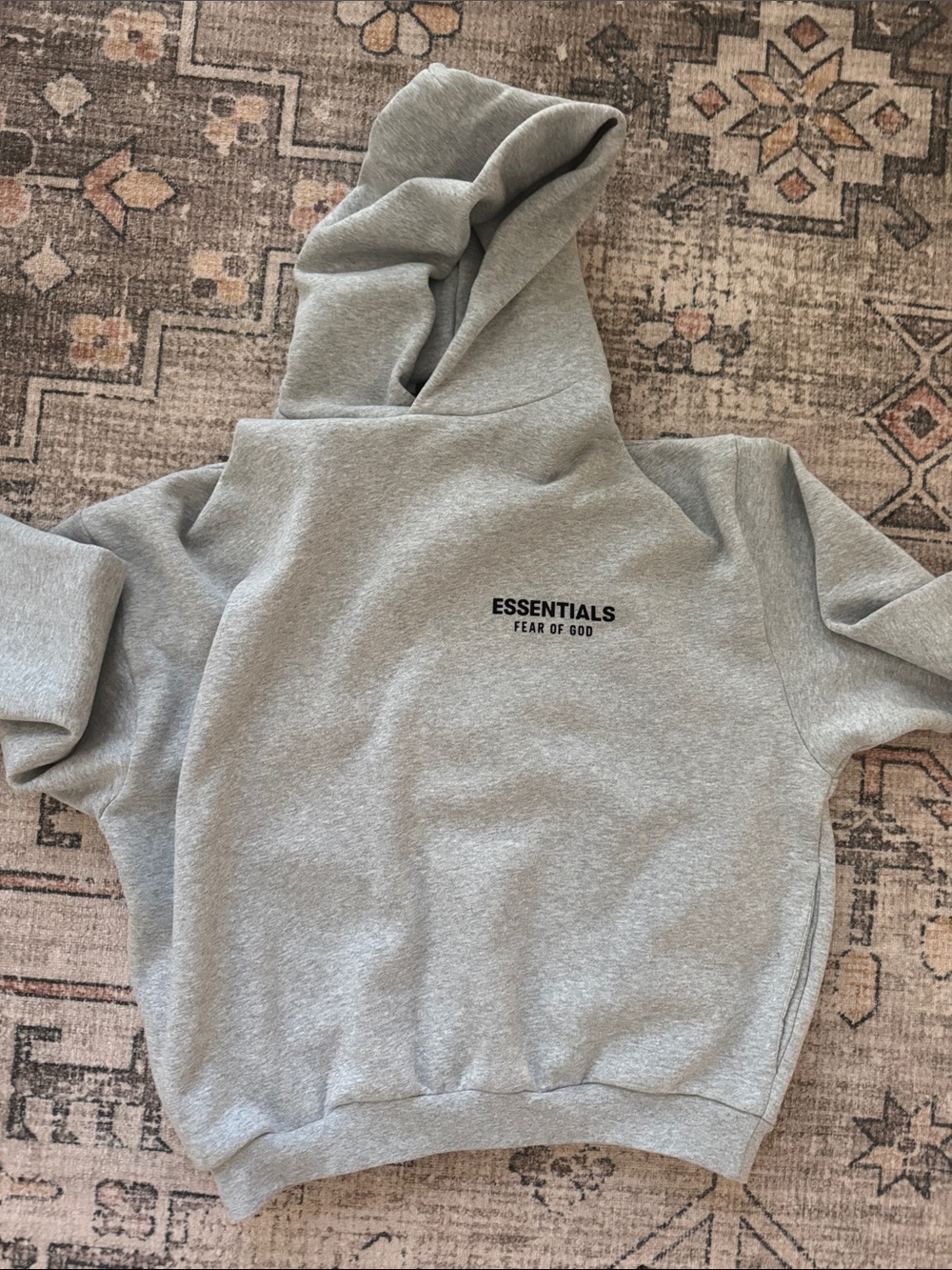 Fear of God ESSENTIALS Crewneck Hoodie in Light Gray